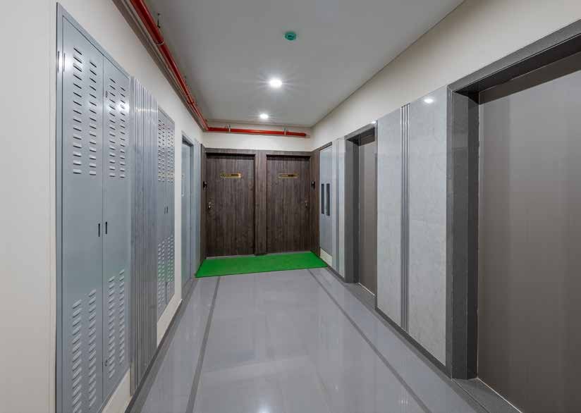 Actual site image of sample flat corridor and lift lobby